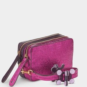Anya Hindmarch Raspberry Double Clutch